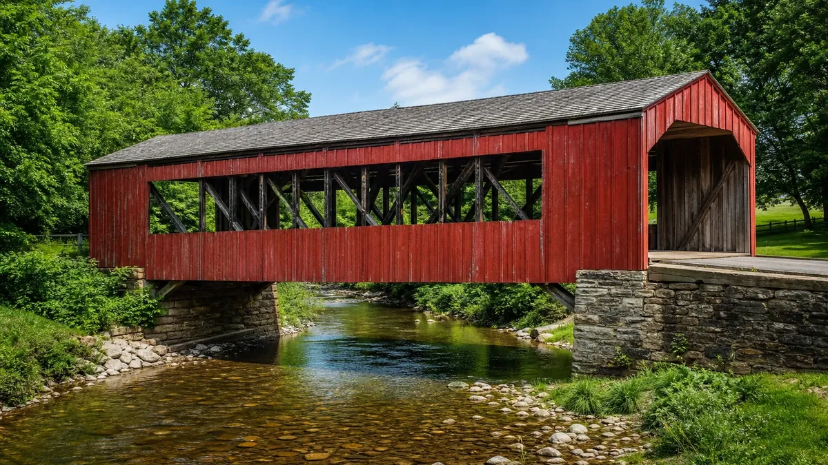 Covered Bridges covered bridge guide illustration
